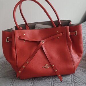 Leather coach bag